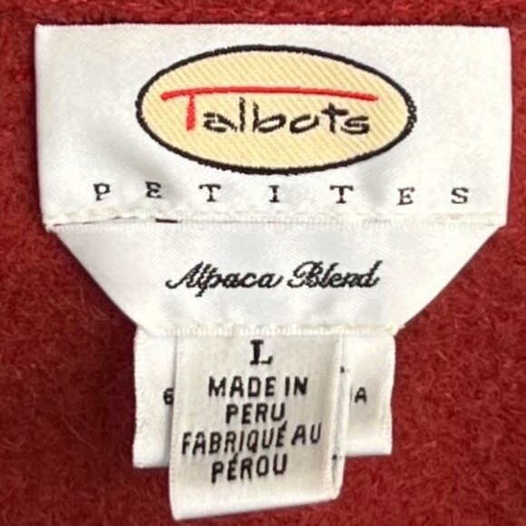 Talbots‎ Jacket Blazer Orange Terra Cotta Red Alpaca & Wool Blend Size LG Petite - Picture 6 of 8
